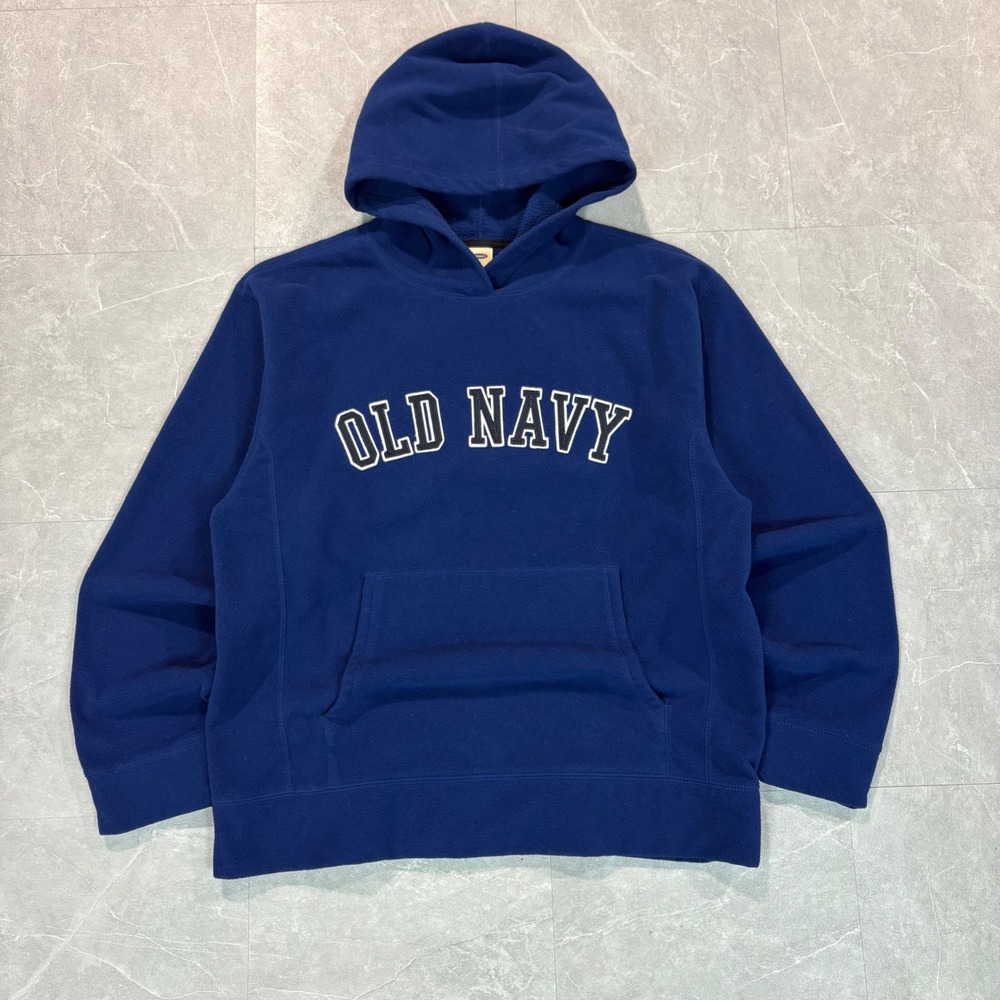Y2K Old navy blue fleeced‎ hoodie size large
